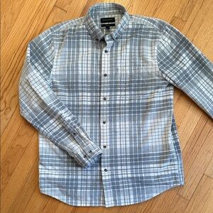Banana Republic Slim Fit Tall Plaid Button Up Down